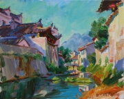 Деревня на реке в<br/>првинции Тяньси